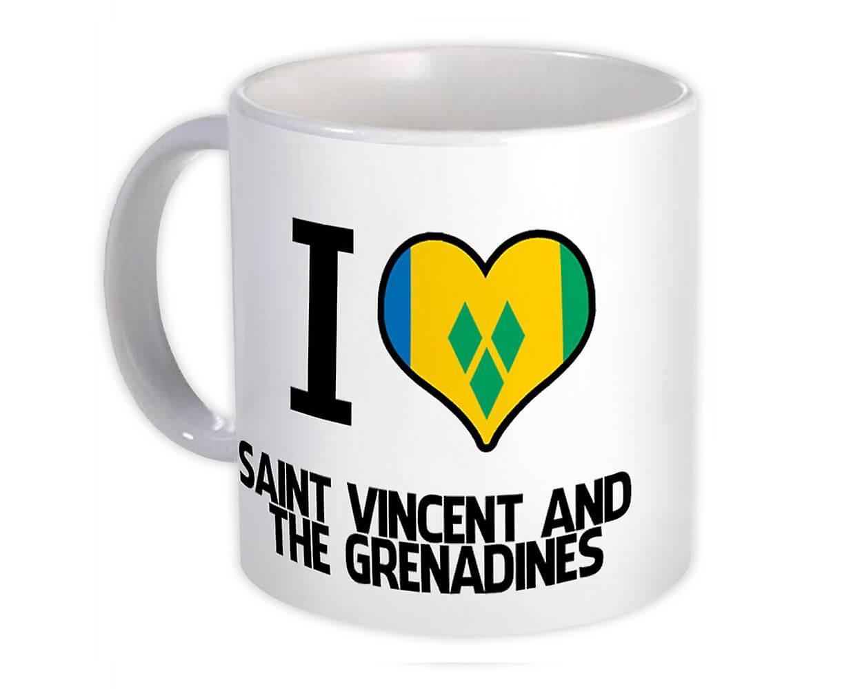 Gift Mug: I Love Saint Vincent and the Grenadines Flag