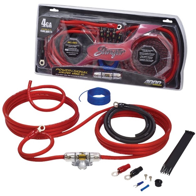 Stinger 4000 Series Power amp Signal Wiring Kit 4 Gauge