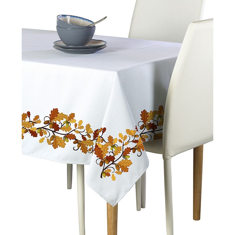 Square Tablecloth， 100% Polyester， 60x60， Fall Foliage Garland