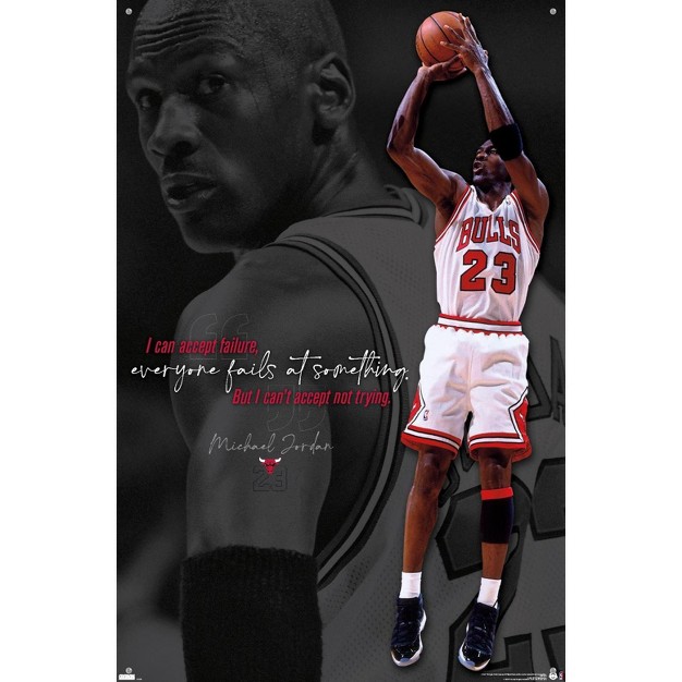 Trends International Michael Jordan Can x27 t Accept Not Trying Unframed Wall Poster Prints