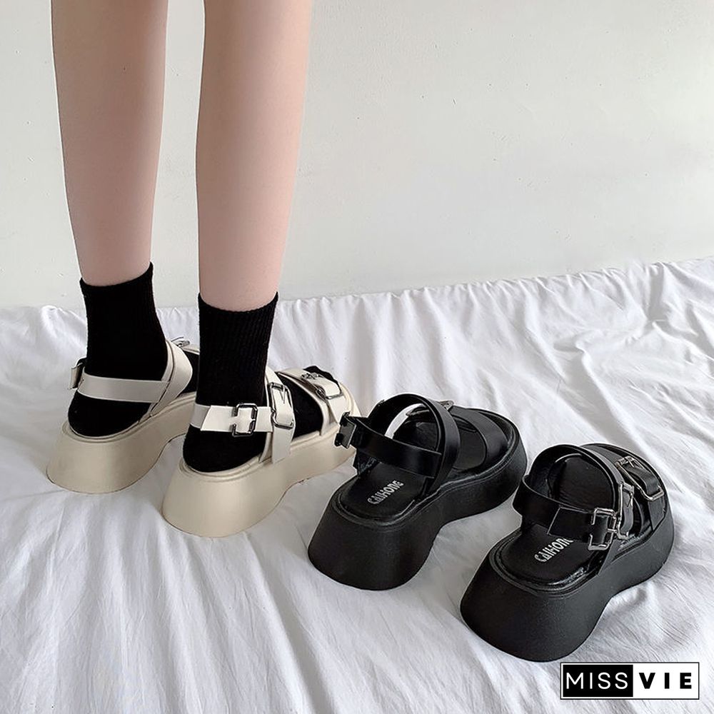 Fashion Platform Sandals Women Summer Shoes Buckle Slides Casual Sandals Women's Sports Shoes Summer Sandalia Mujer