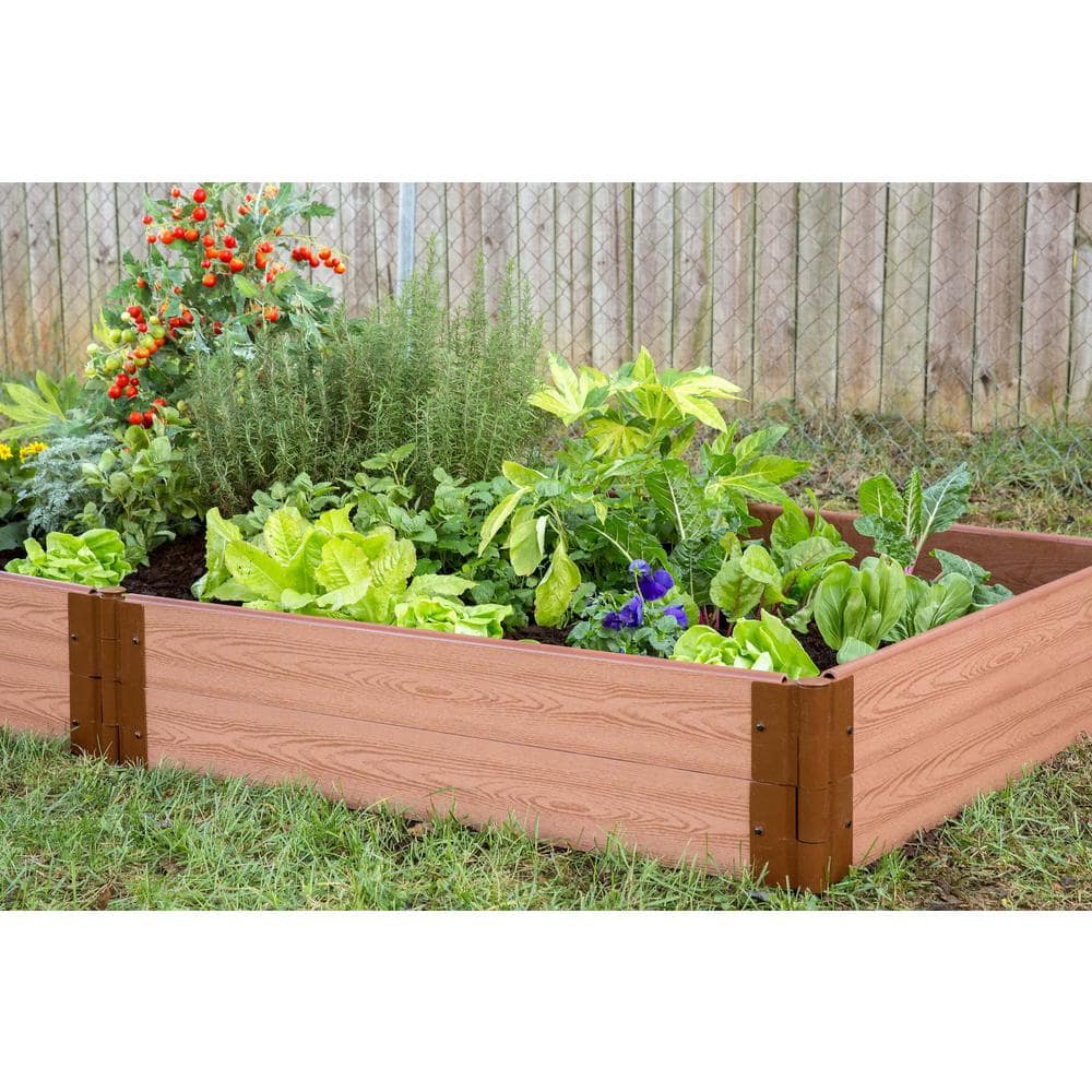 Frame It All Classic Sienna Raised Garden Bed 4 ft. x 8 ft. x 11 in. - 1 in. profile 300001064