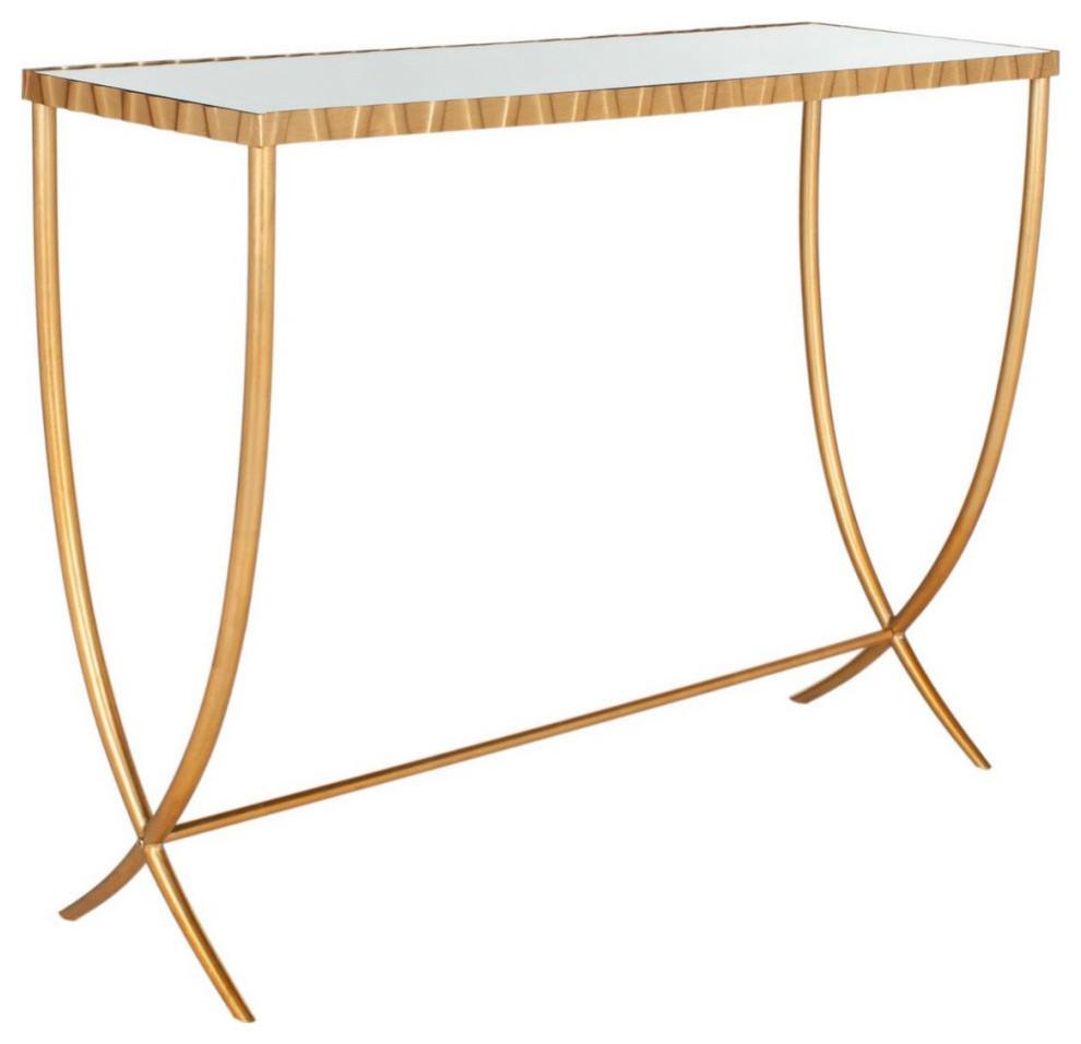 Carli Console Table Gold/ Mirror   Contemporary   Console Tables   by AED Luxury Home Decor  Houzz