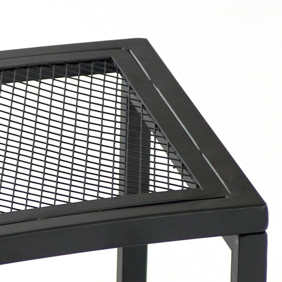 Ultimate Patio Black Mesh Patio Fire Pit Bench