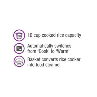 Salton Automatic Rice Cooker  Steamer - 10 Cup RC2088