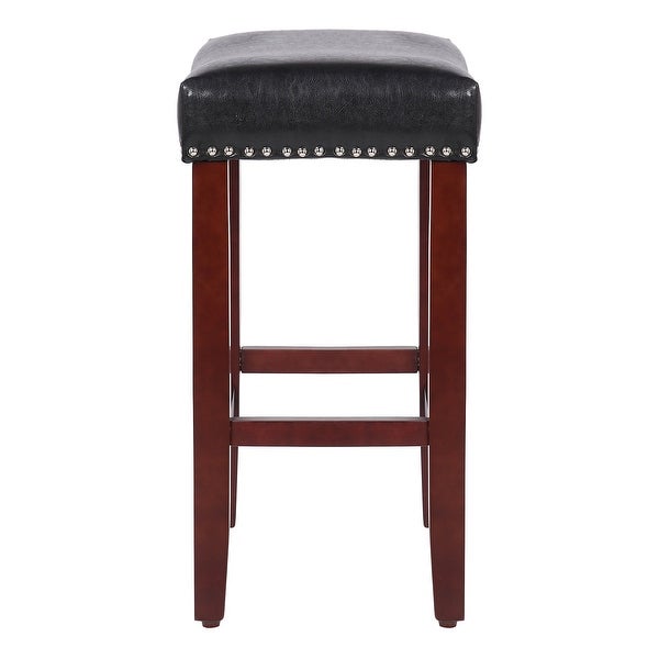 Henley 24-inch Saddle Nailhead Counter Barstool