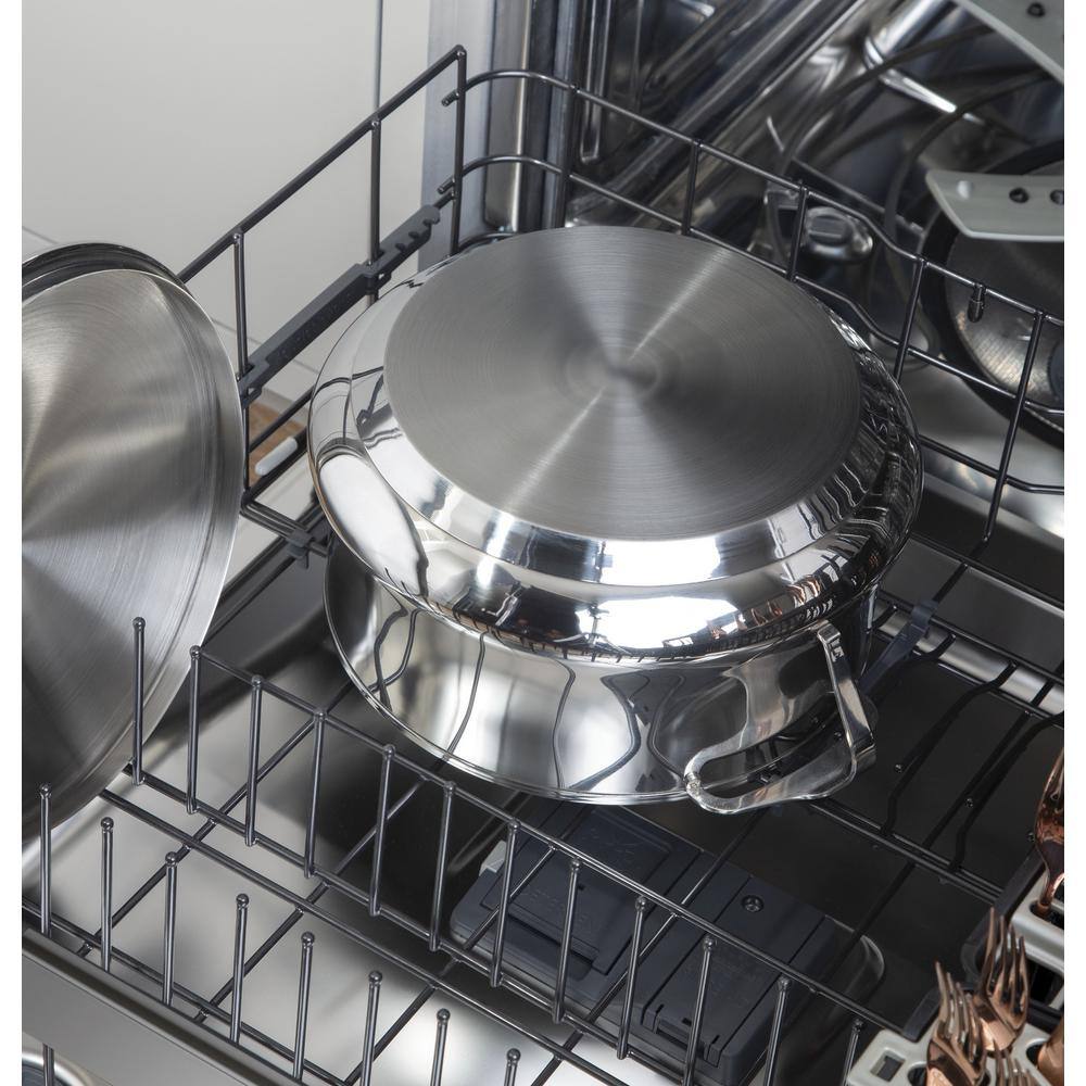 Cafe 24 in. Built-In Top Control Stainless Steel Dishwasher wStainless Steel Tub 3rd Rack 48 dBA CDT805P2NS1