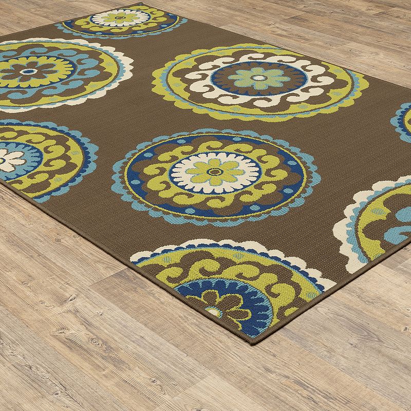 StyleHaven Cayman Medallion Indoor Outdoor Rug