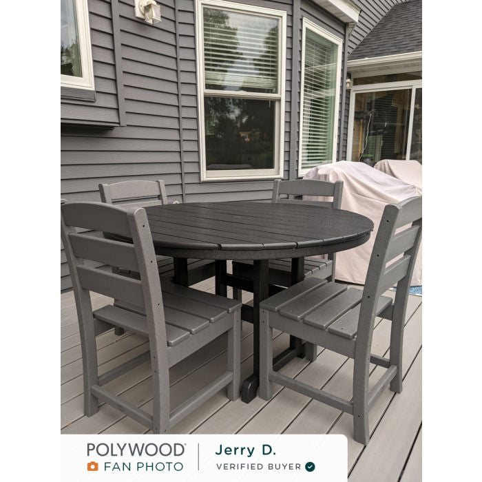 POLYWOOD 48 Round Outdoor Table -Farmhouse Style  Dining, Counter or Bar Height