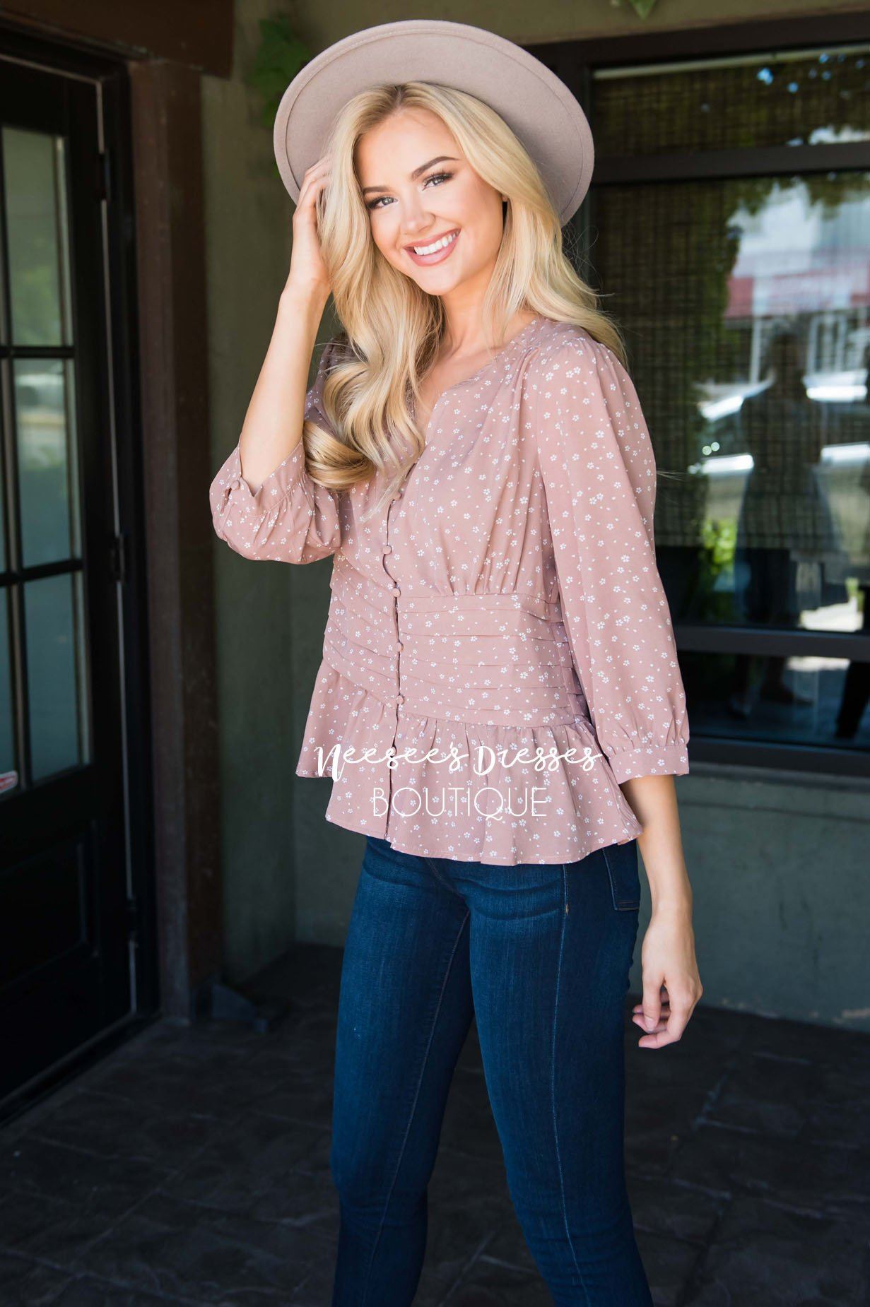 Tell Our Love Story Pleated Top