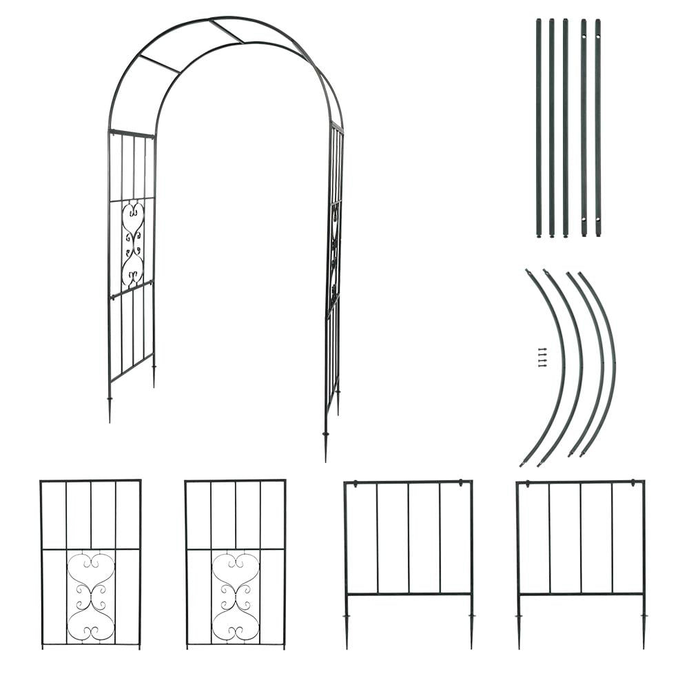 UBesGoo Garden Arch Arbor Trellis Steel Archway for Climbing Plants,7.2 Ft Iron