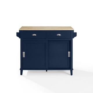 CROSLEY FURNITURE Cora Navy Kitchen Island with Drop Leaf CF3039NA-NV