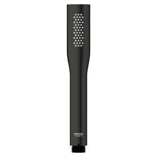 GROHE Euphoria Cosmopolitan 1-Spray Patterns with 1.75 GPM 1.5 in. Wall Mount Handheld Shower Head in Matte Black 264662430