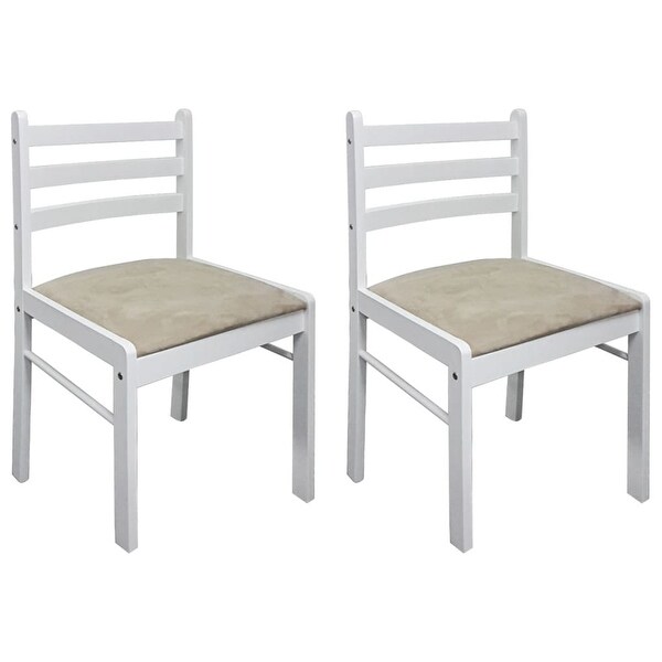 2/4/6 pcs Wooden Dining Chairs Square 2 Colours Selectable - 17.3