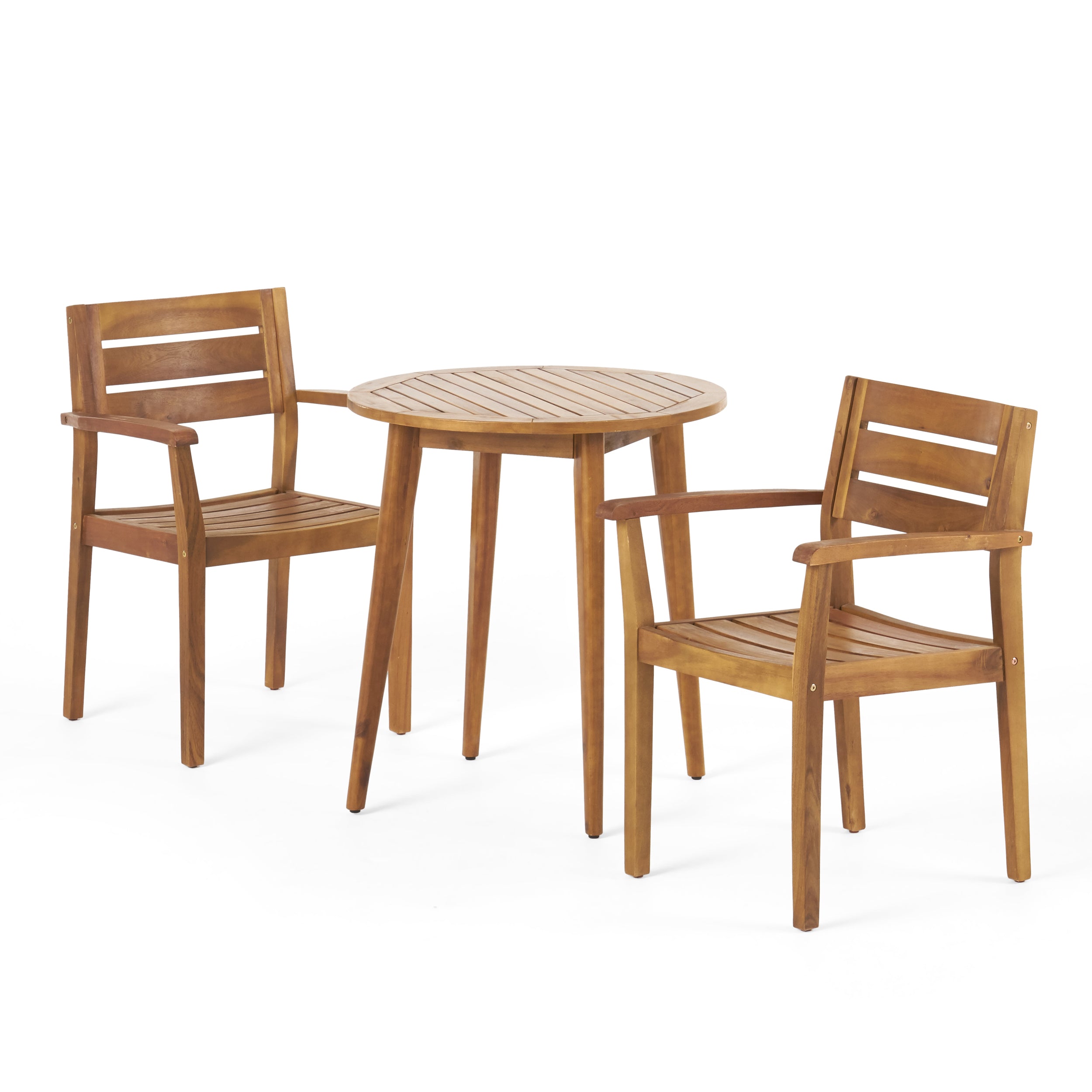 Kuhn Outdoor 3 Piece Acacia Wood Bistro Set