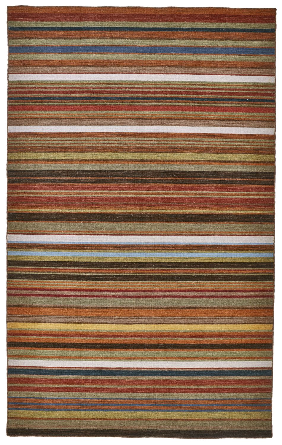 Naida Flatweave Red and Brown Rug by BD Fine