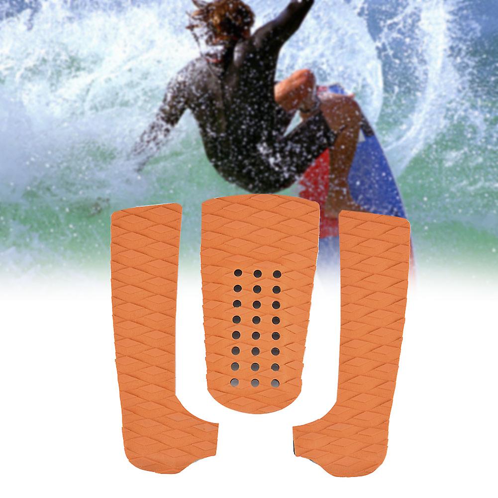 1 Set Eva Surf Surfboard Anti-skid Pad Short Board Foot Pad(orange)