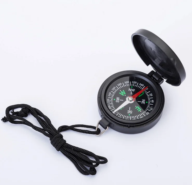 2023 Autumn Promotion Flip Compass for Kids Education Camping Hiking Gear Precise Durable Compasses lanyard
