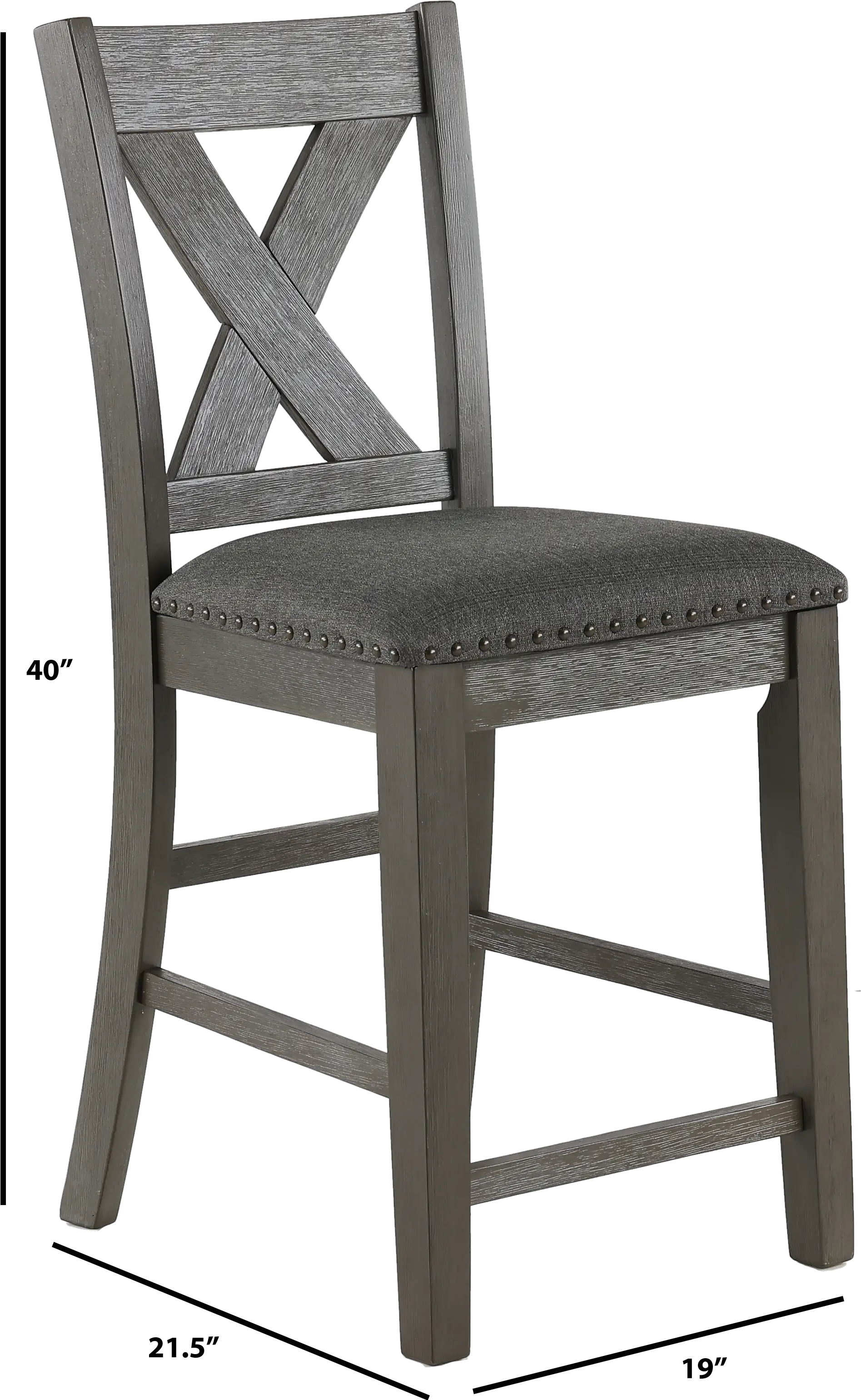 Carson Gray Upholstered Counter Height Stool