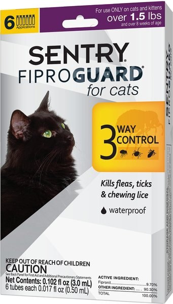 Sentry FiproGuard Flea and Tick Spot Treatment for Cats