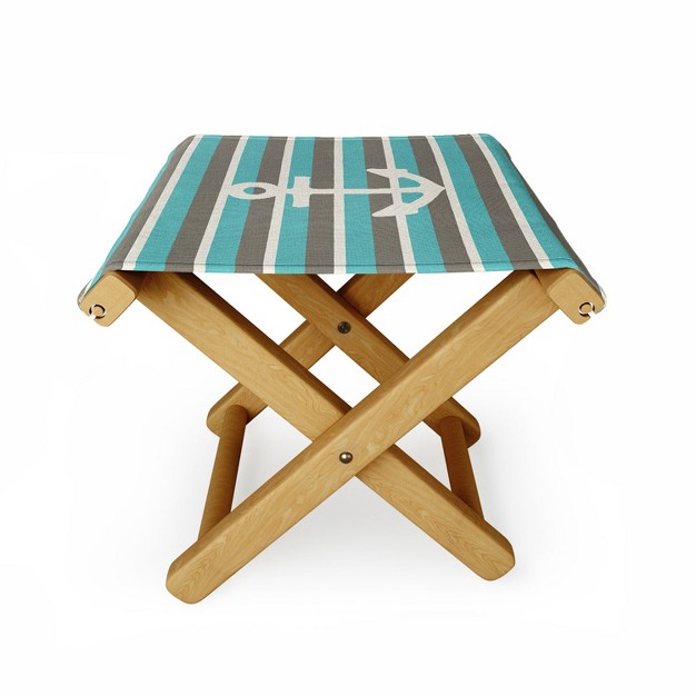 Bianca Green Anchor Folding Stool Deny Designs