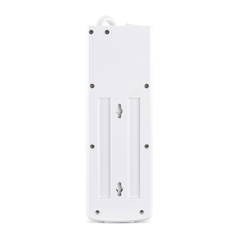 CyberPower 10-Outlet Surge Protector with USB and 4 ft. cord White P1004UC