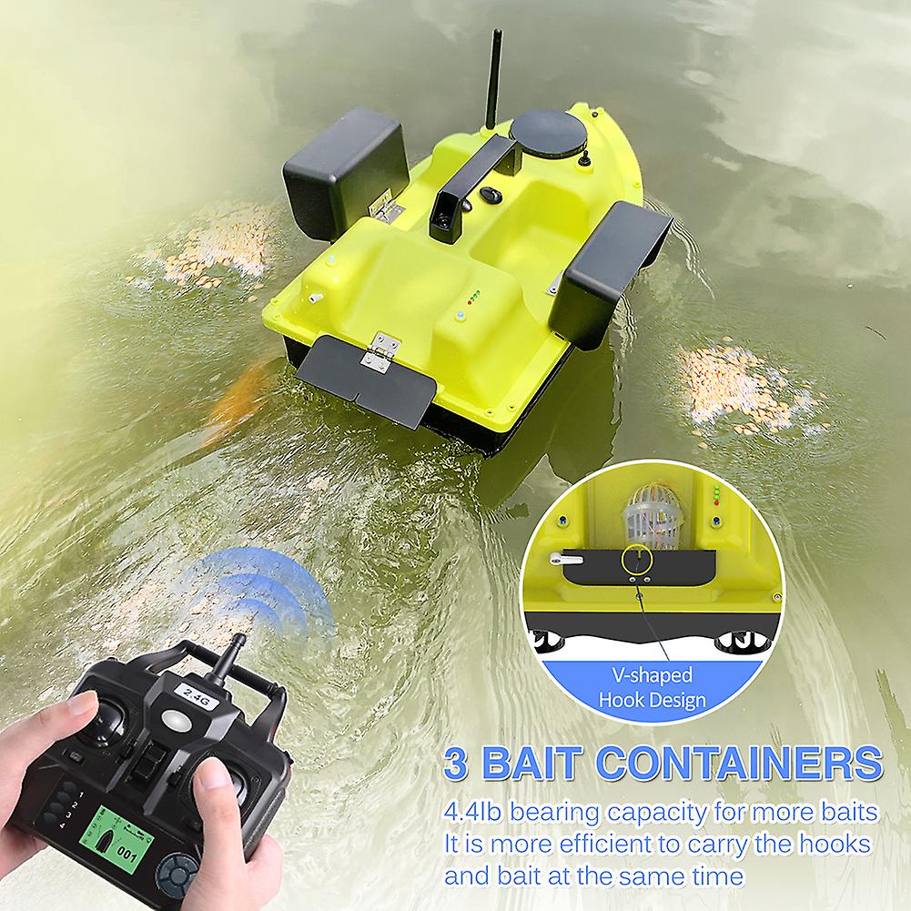 Fishing Bait Boat Smart Fishing Bait Rc Boat With Two Independent Bait Tanks Remote Control Distance 500m Dual Motors 5200mah Battery Single-handed Re