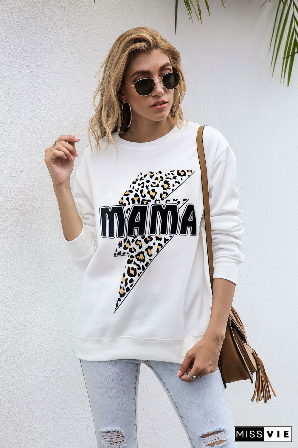 Mama Flash Leopard Graphee Sweatshirts