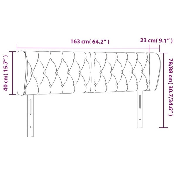 vidaXL Headboard with Ears Light Gray 64.2