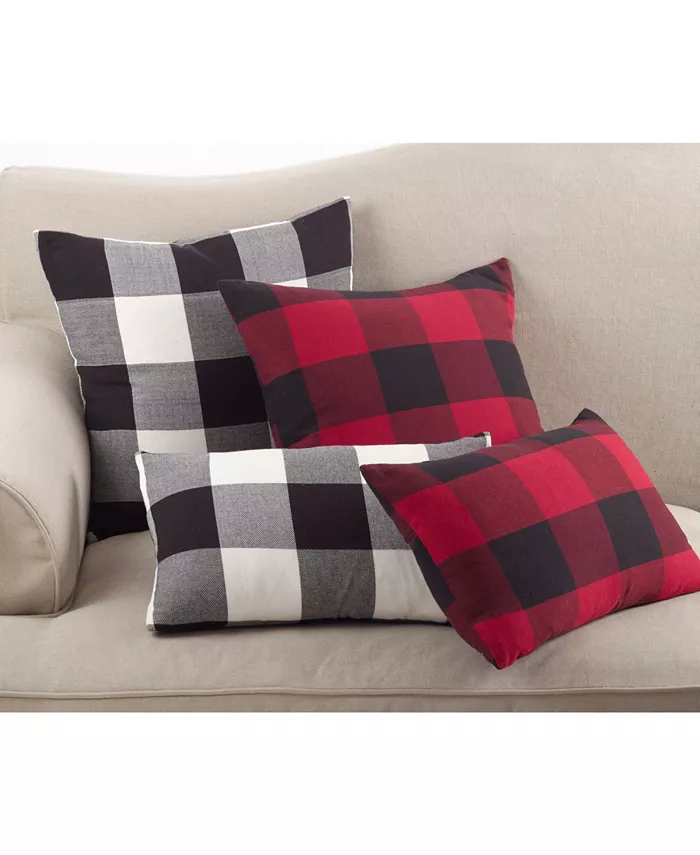 Saro Lifestyle Buffalo Plaid Decorative Pillow， 13