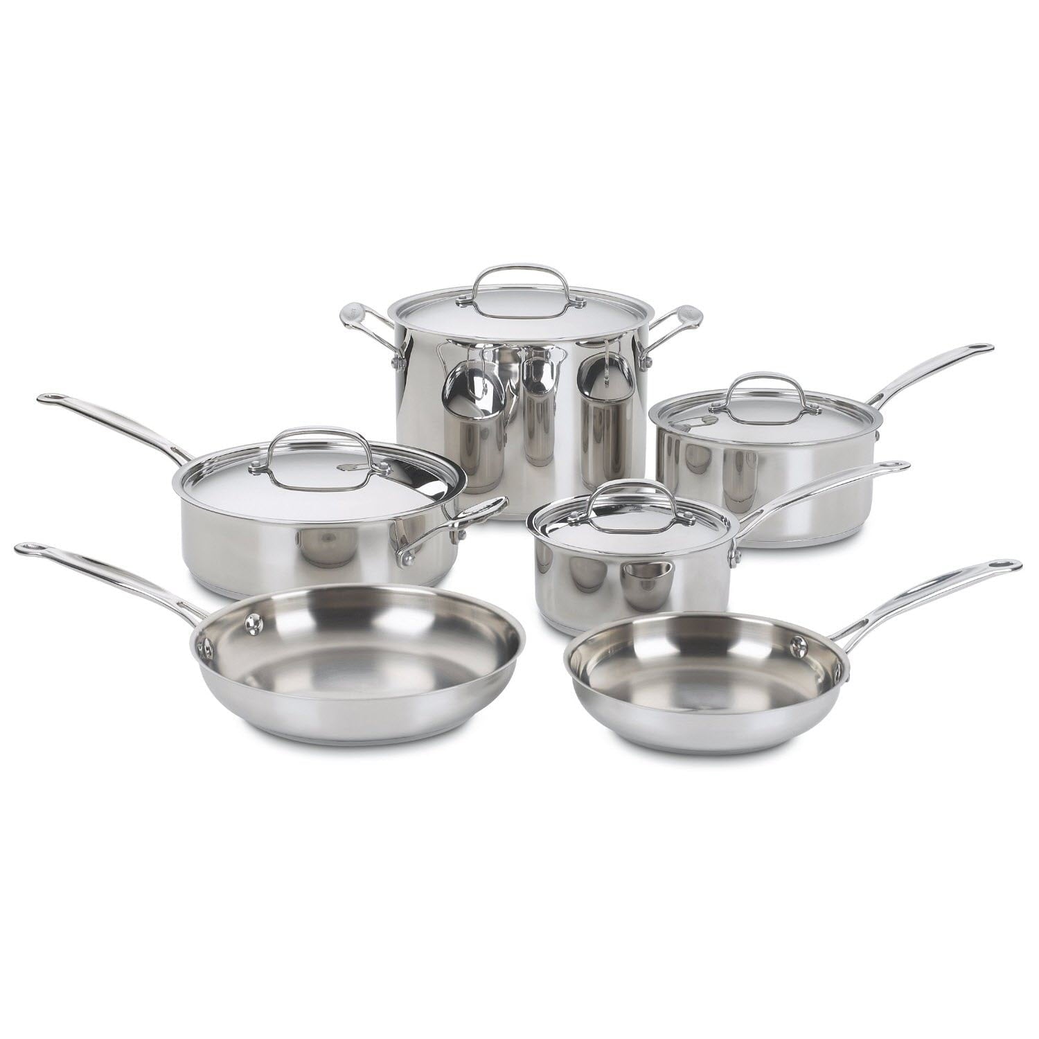 Cuisinart Chef's Classic Stainless Steel 10 Piece Cookware Set (77-10)