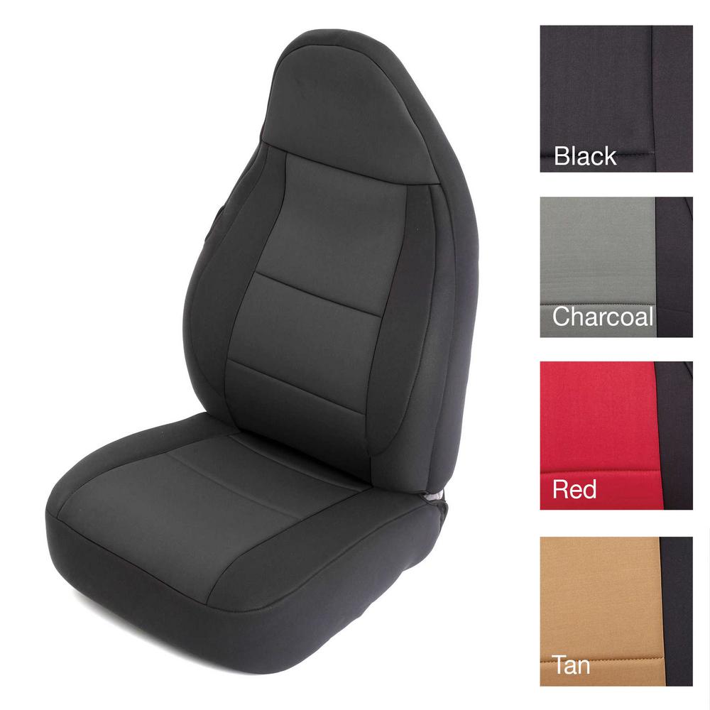 Smittybilt Neoprene Front and Rear Seat Cover Kit (Black/Black) - 471301