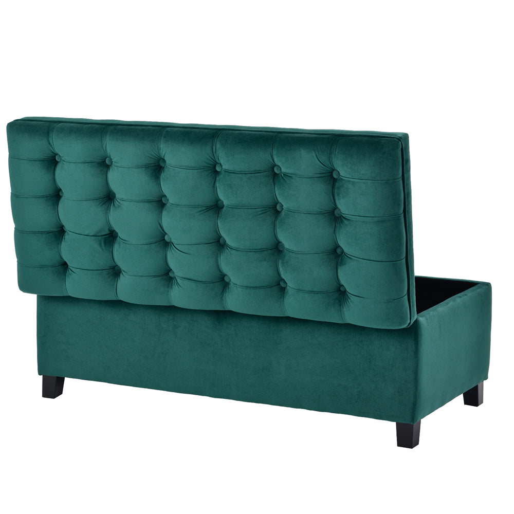 Long Upholstered Storage Ottoman Bench, 46.5