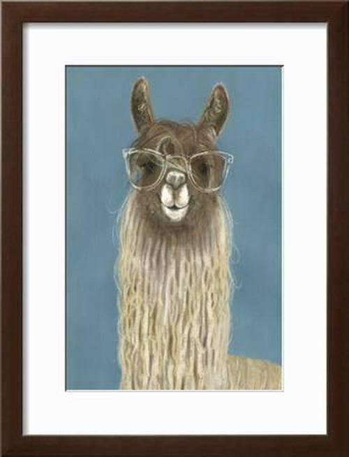 Llama Specs IV， Animals Framed Art Print Wall Art by Victoria Borges Sold by Art.Com