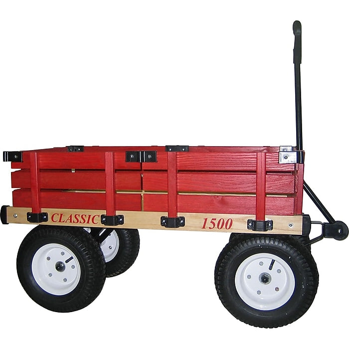 Millside Industries Hardwood 20"" x 38"" Wooden Wagon 1500-513