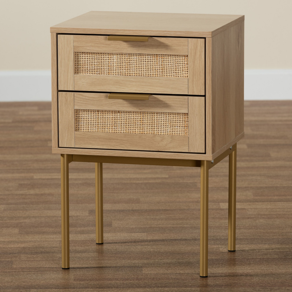 ie Light Brown 2 Drawer End Table   Tropical   Side Tables And End Tables   by Baxton Studio  Houzz