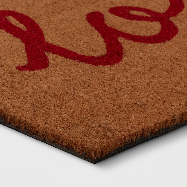 x27 love x27 Coir Doormat Red natural