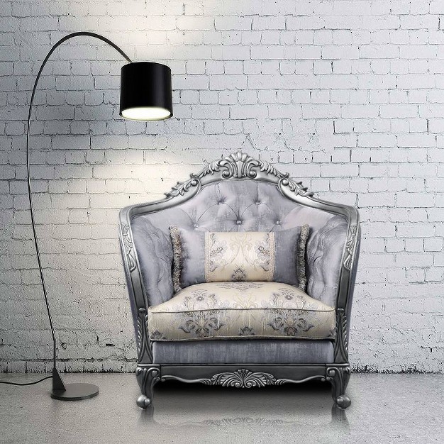 Ariadne Fabric Chair Platinum Acme Furniture