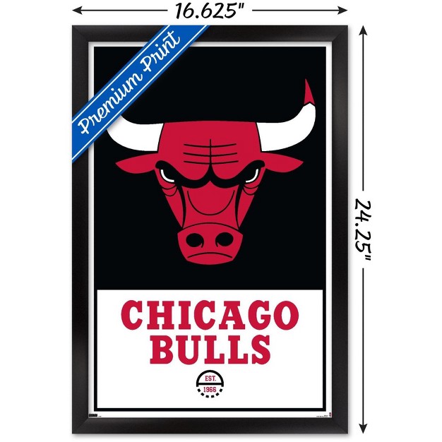 Trends International Nba Chicago Bulls Logo 21 Framed Wall Poster Prints