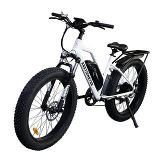 26 in. 750-Watt White Electric Bike Fat Tire P7 48-Volt 13AH Removable Lithium Battery BYY719-4