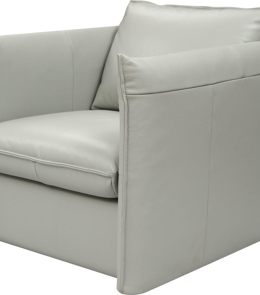 Divani Casa Tamworth Modern Gray Leather Swivel Chair   Contemporary   Armchairs And Accent Chairs   by Vig Furniture Inc.  Houzz