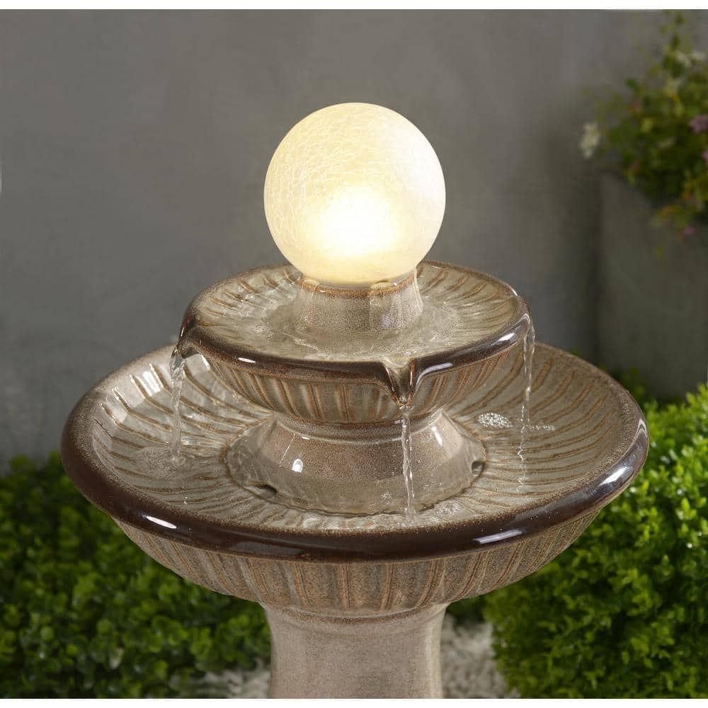 Manor Brook Kingley Ceramic Tiered Birdbath MB100483