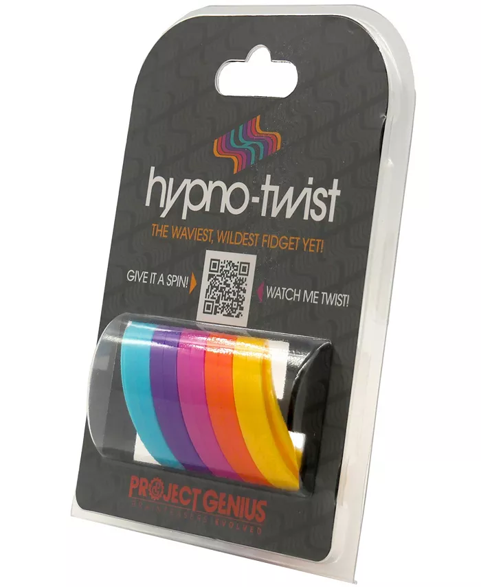 Project Genius Hypno-Twist Hypnotic Fidget Toy  Glide The Colorful Rings For a Hypnotic Loop That Spins Again And Again