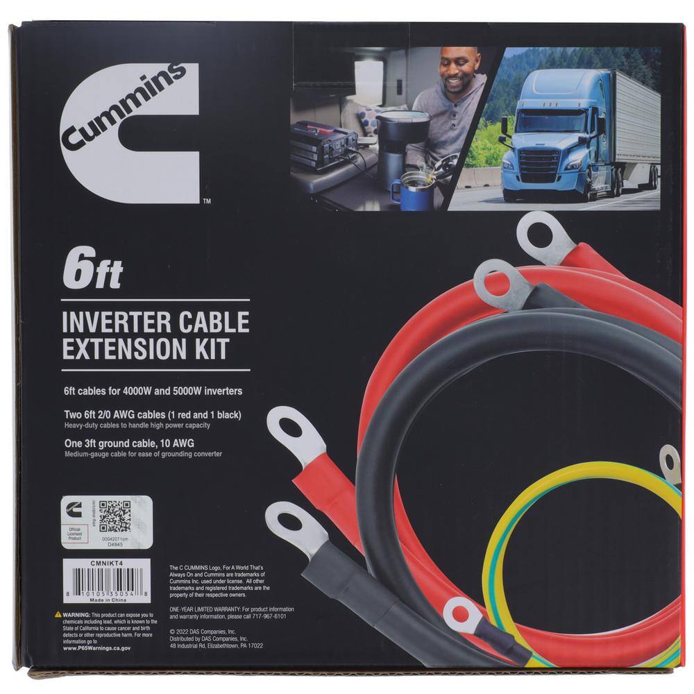 Cummins 6 ft Extension Cables for Inverters CMNIKT4