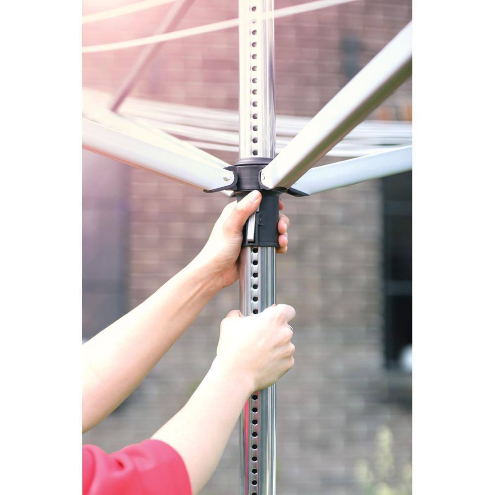 Brabantia 116.1 x 116.1 in. Topspinner Outdoor Rotary Clothesline with Ground Spike and Protective Cover 310829