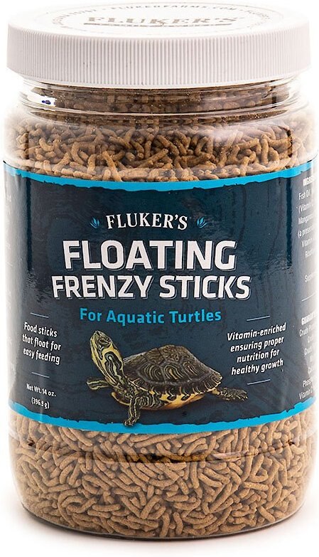 Fluker's Floating Frenzy Sticks Aquatic Turtle Food， 14-oz