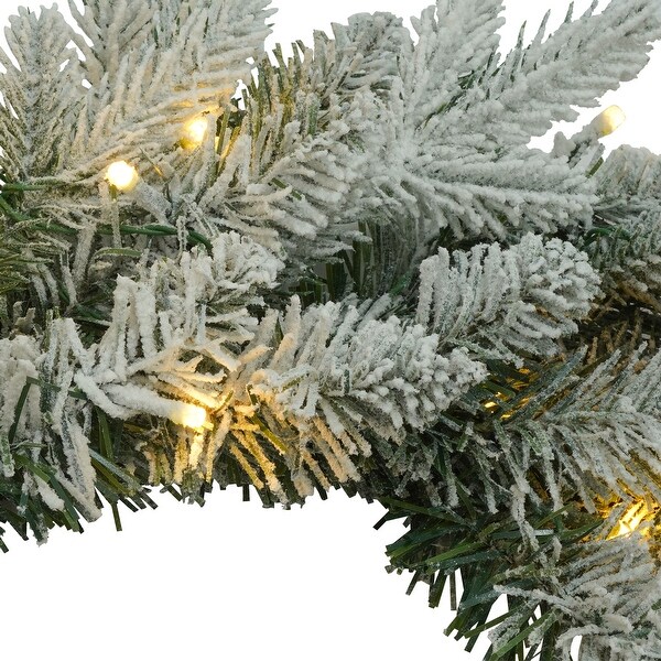 7ft Lighted Artificial Christmas Tree with Wreath Set