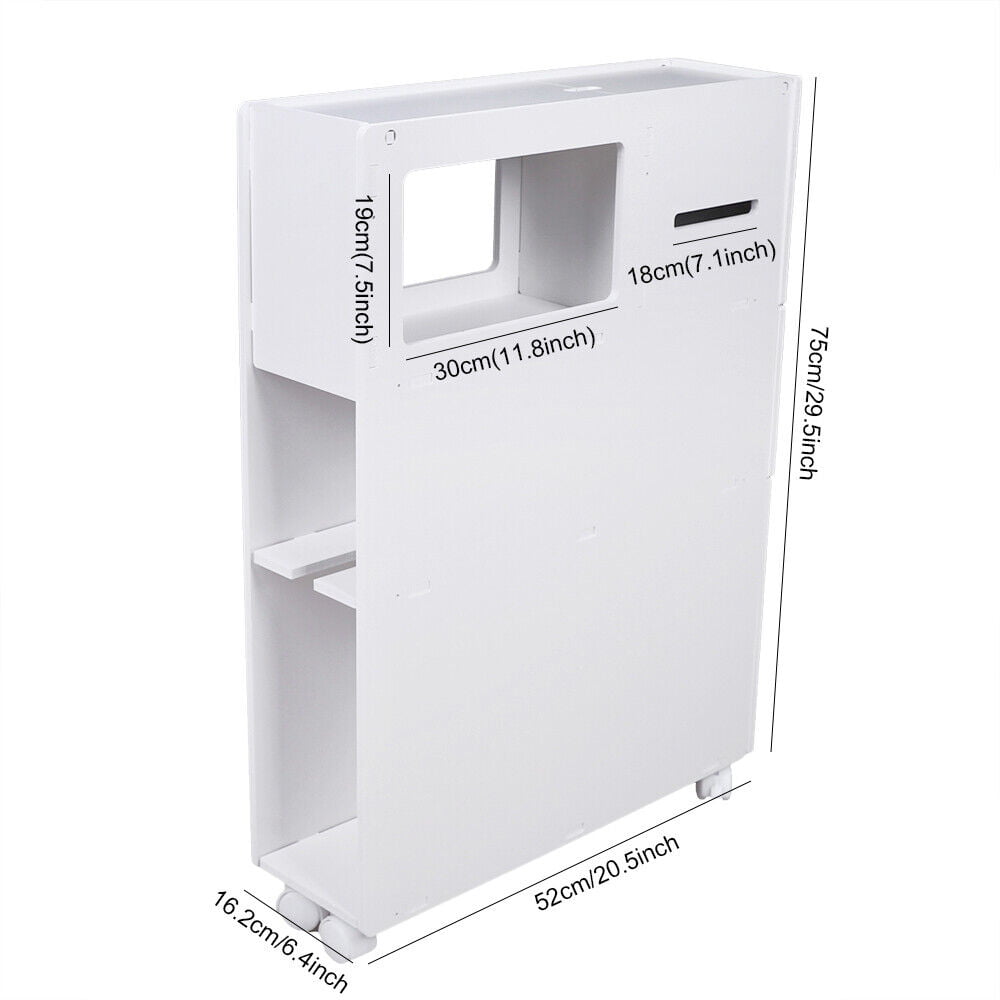 Bath Bathroom Toilet Slim Floor Cabinet Storage Cupboard Save Space & 2 Drawer Toilet Bathroom Cabinet Holder Floor Storage Shelf Organizer Bedroom Cupboard Bathroom Storage Cabinet Floor