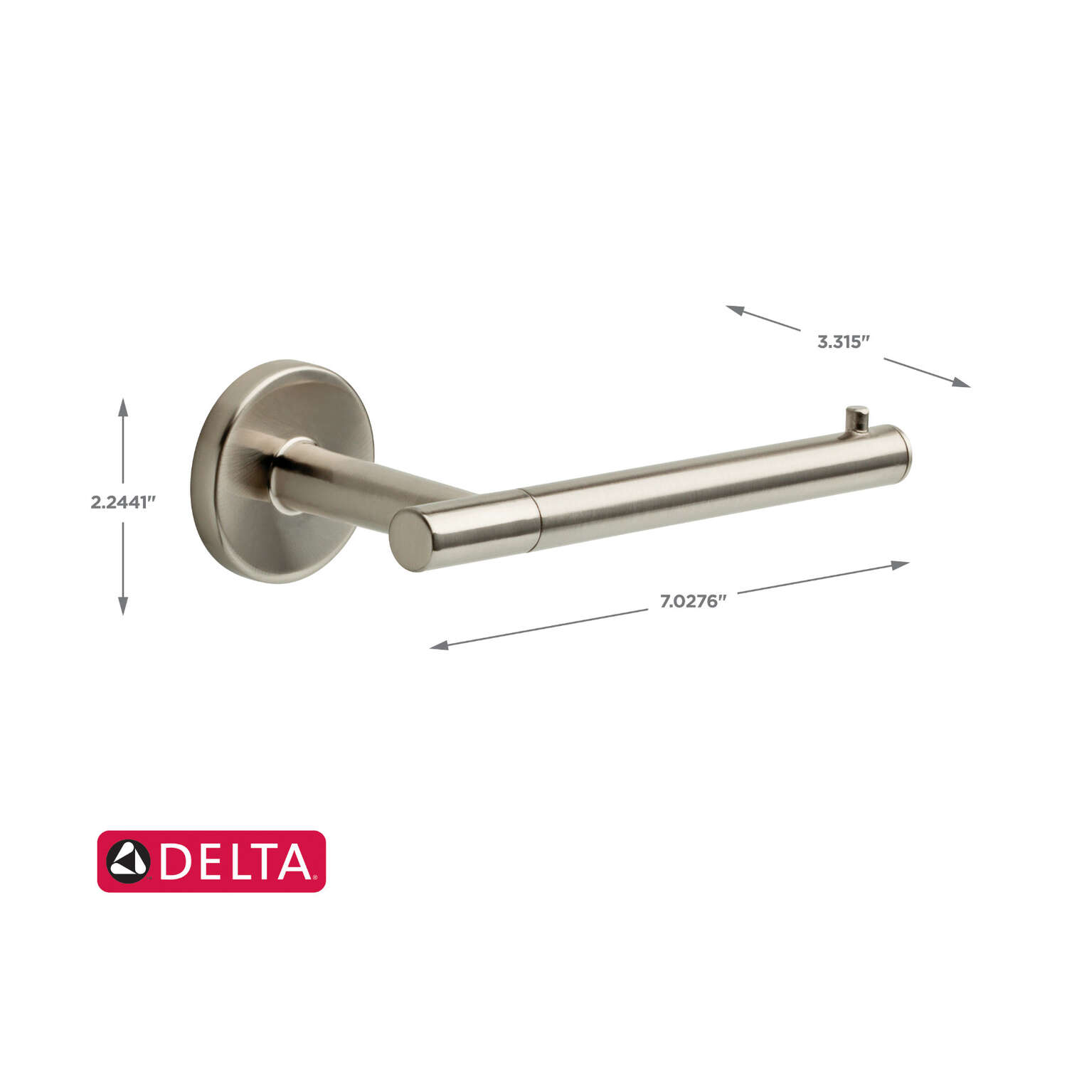 Delta Lyndall Satin Nickel Silver Toilet Paper Holder