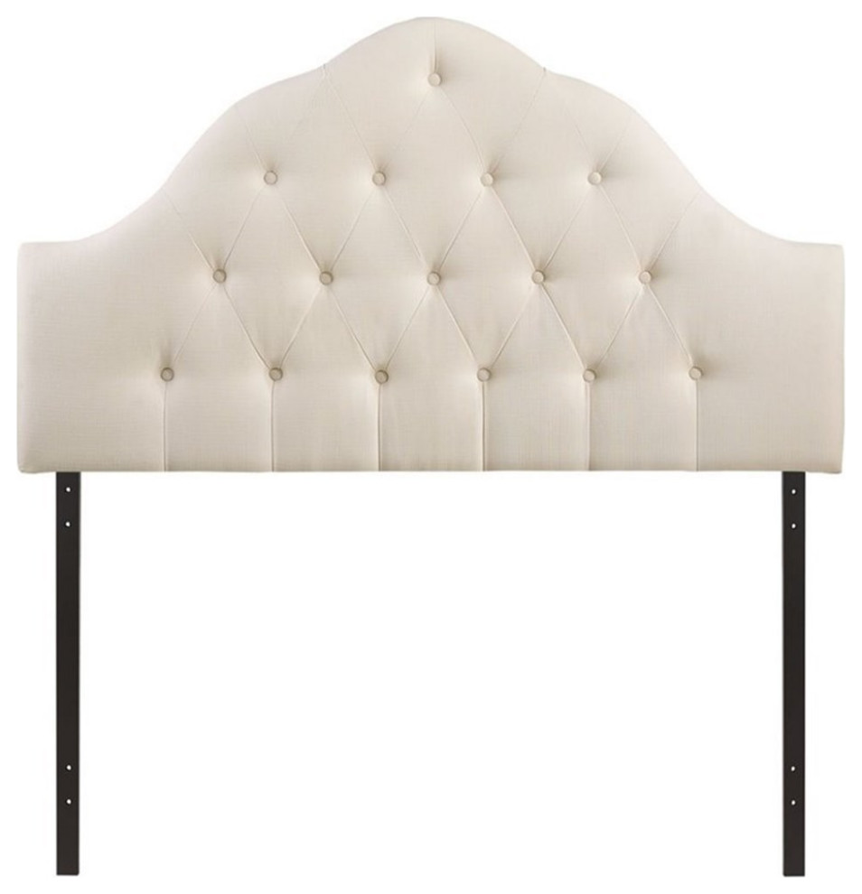 Modway Sovereign Full Upholstered Polyester Fabric Headboard in Ivory   Transitional   Headboards   by Homesquare  Houzz